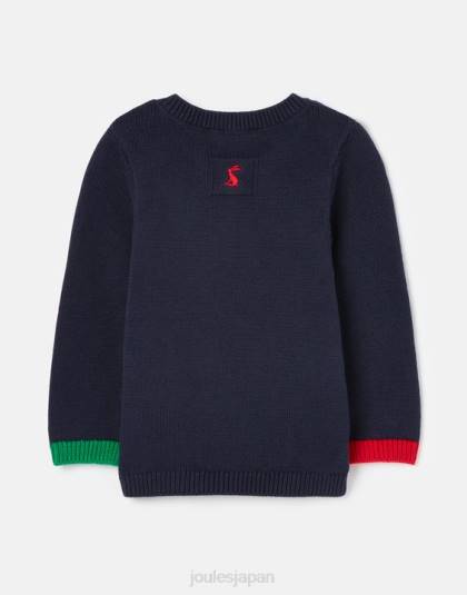 衣服 jp Joules 女の子 クラッキングインターシャニットセーター 0～24ヵ月 海軍のトナカイ 46RH413