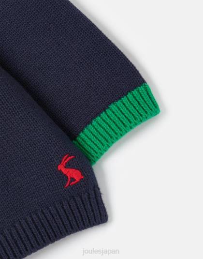 衣服 jp Joules 女の子 クラッキングインターシャニットセーター 0～24ヵ月 海軍のトナカイ 46RH413