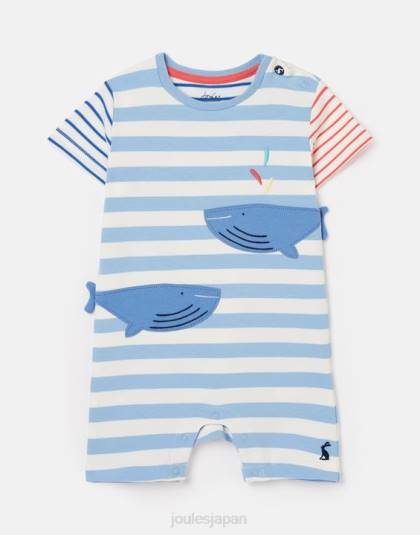 衣服 jp Joules 赤ちゃん パッチアートワークロンパース0-24ヶ月 シロイルカ 46RH425