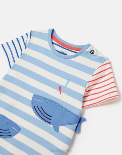 衣服 jp Joules 赤ちゃん パッチアートワークロンパース0-24ヶ月 シロイルカ 46RH425