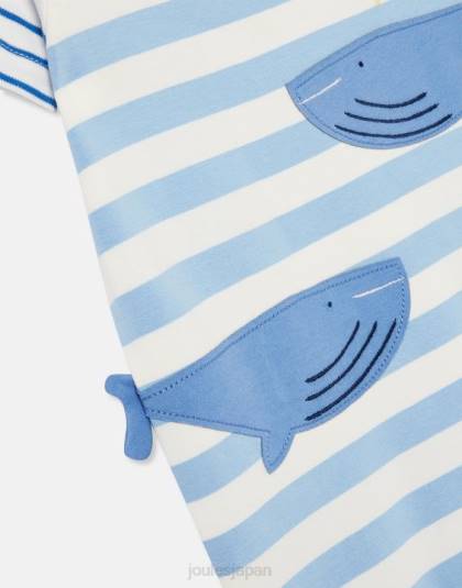 衣服 jp Joules 赤ちゃん パッチアートワークロンパース0-24ヶ月 シロイルカ 46RH425