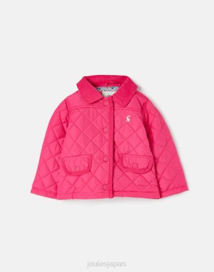 衣服 jp Joules 女の子 メイベル キルティング コート 0-3 歳 明るいピンク 46RH392