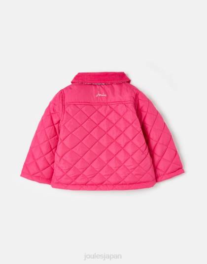 衣服 jp Joules 女の子 メイベル キルティング コート 0-3 歳 明るいピンク 46RH392