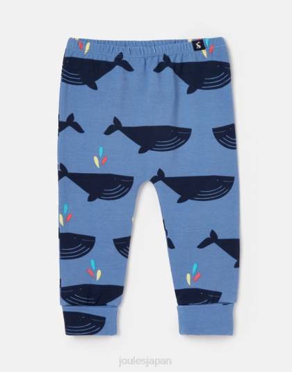 衣服 jp Joules 男の子たち ペイトン 有機栽培コットン レギンス 0-3 歳 シロナガスクジラ 46RH396