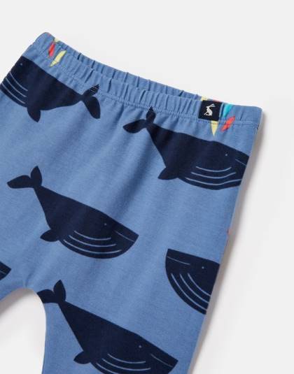 衣服 jp Joules 男の子たち ペイトン 有機栽培コットン レギンス 0-3 歳 シロナガスクジラ 46RH396