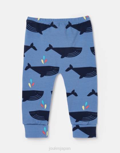 衣服 jp Joules 男の子たち ペイトン 有機栽培コットン レギンス 0-3 歳 シロナガスクジラ 46RH396
