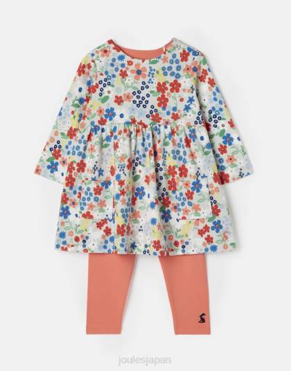 衣服 jp Joules 女の子 クリスティーナ ドレスとレギンスセット 0-3歳 バニーグレー 46RH418
