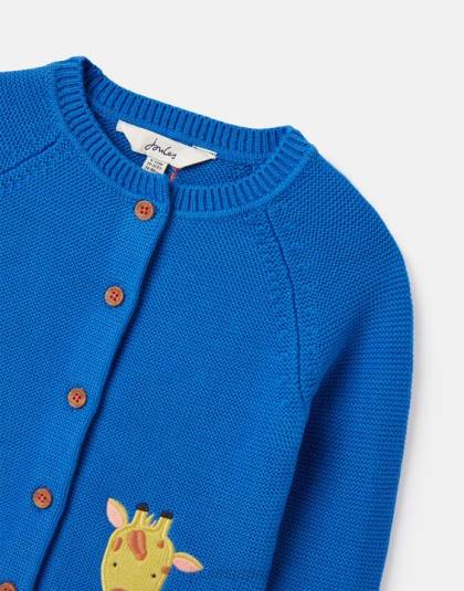 衣服 jp Joules 赤ちゃん バーティ アートワーク カーディガン 0-3 歳 ブルーサファリ 46RH436