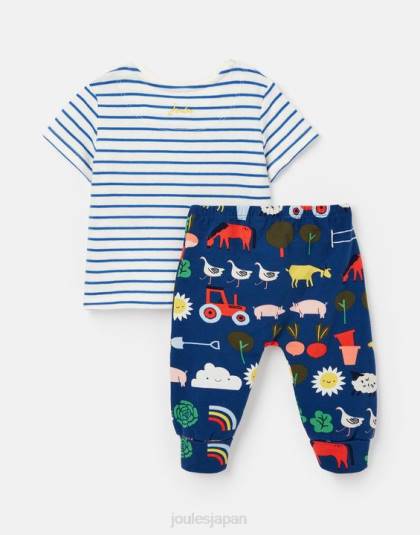 衣服 jp Joules 赤ちゃん バイロン アートワーク セット 0 ～ 3 歳 青いトラクター 46RH438