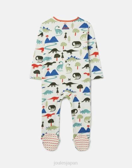 衣服 jp Joules 赤ちゃん ジッピー有機栽培コットン ワンジー 0 ～ 9 か月 ディノ 46RH429