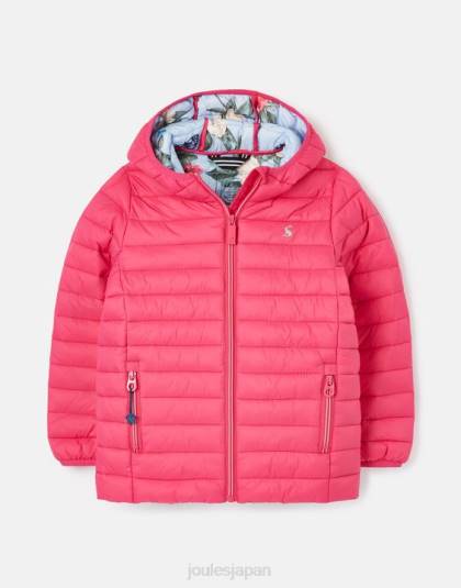 衣服 jp Joules 女の子 キネアード シャワープルーフ リサイクル パッカブル パッド入りジャケット 1 ～ 12 歳 明るいピンク 46RH279