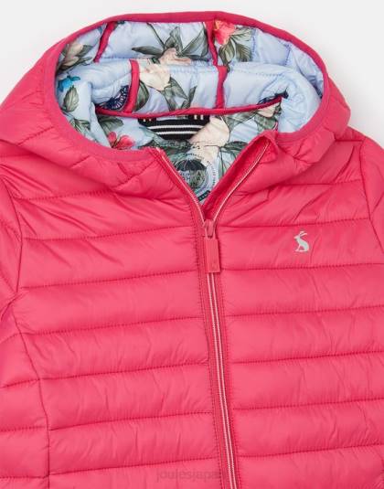衣服 jp Joules 女の子 キネアード シャワープルーフ リサイクル パッカブル パッド入りジャケット 1 ～ 12 歳 明るいピンク 46RH279