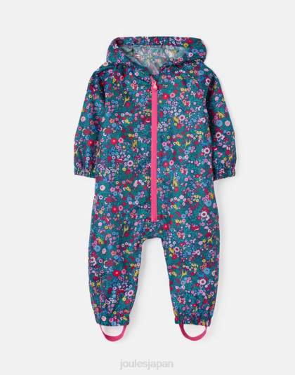衣服 jp Joules 男の子たち 水たまり防水リサイクル水たまりスーツ 1-3 年 レインボーブルー 46RH412