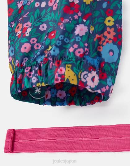 衣服 jp Joules 男の子たち 水たまり防水リサイクル水たまりスーツ 1-3 年 レインボーブルー 46RH412