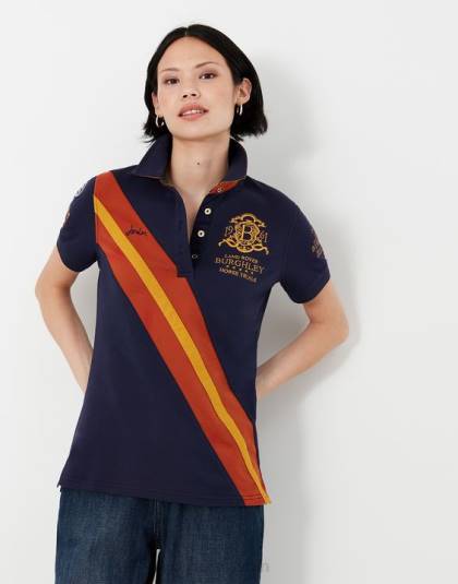 衣服 jp Joules 女性 バーリー ポロシャツ 2022 フランス海軍 46RH135