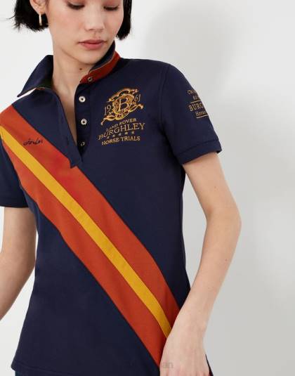 衣服 jp Joules 女性 バーリー ポロシャツ 2022 フランス海軍 46RH135