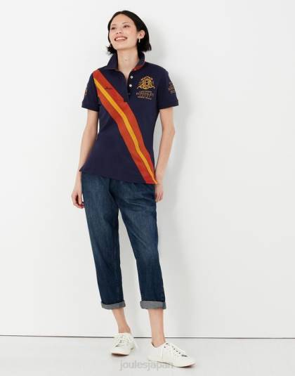 衣服 jp Joules 女性 バーリー ポロシャツ 2022 フランス海軍 46RH135