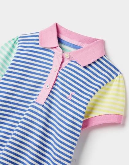 衣服 jp Joules 女の子 モーガンストライプ ポロシャツ 2～12歳 ブルーマルチストライプ 46RH255