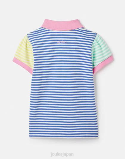 衣服 jp Joules 女の子 モーガンストライプ ポロシャツ 2～12歳 ブルーマルチストライプ 46RH255