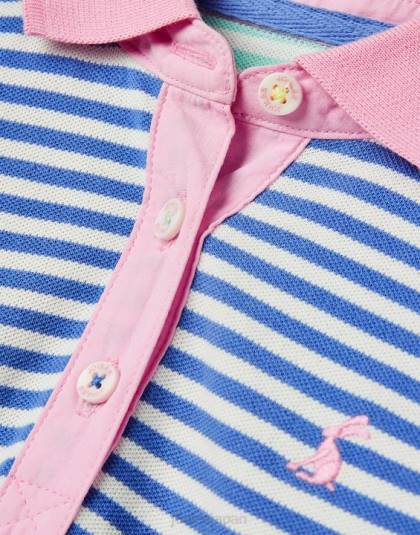 衣服 jp Joules 女の子 モーガンストライプ ポロシャツ 2～12歳 ブルーマルチストライプ 46RH255