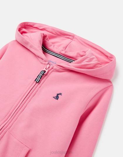 衣服 jp Joules 女の子 メイデイ ジップスルー フード付きスウェットシャツ 2～12 歳 オーロラピンク 46RH263