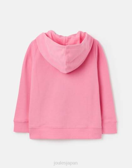 衣服 jp Joules 女の子 メイデイ ジップスルー フード付きスウェットシャツ 2～12 歳 オーロラピンク 46RH263