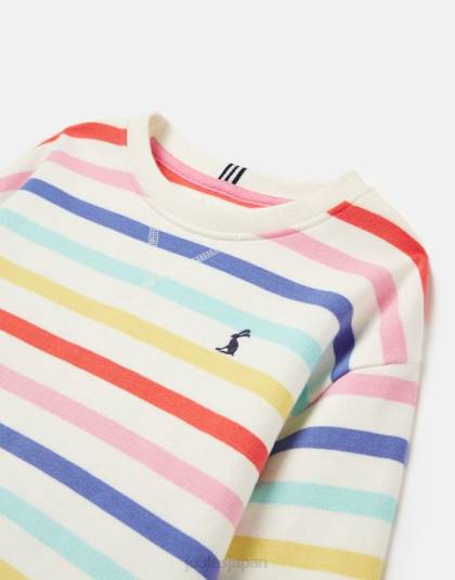 衣服 jp Joules 女の子 メープル クルーネック スウェットシャツ 2-12 歳 マルチストライプ 46RH267
