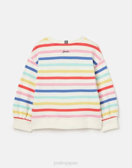 衣服 jp Joules 女の子 メープル クルーネック スウェットシャツ 2-12 歳 マルチストライプ 46RH267