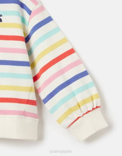 衣服 jp Joules 女の子 メープル クルーネック スウェットシャツ 2-12 歳 マルチストライプ 46RH267