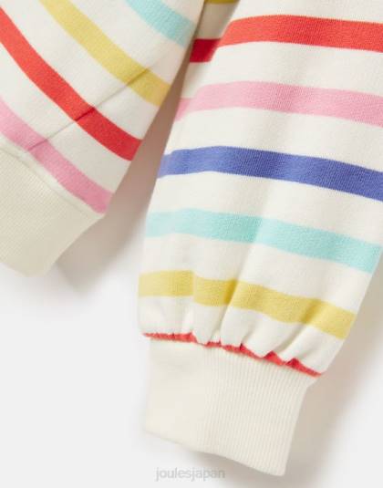 衣服 jp Joules 女の子 メープル クルーネック スウェットシャツ 2-12 歳 マルチストライプ 46RH267