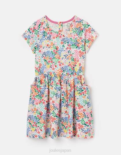 衣服 jp Joules 女の子 ジュード半袖ジャージドレス 2-12 歳 イチゴ 46RH274