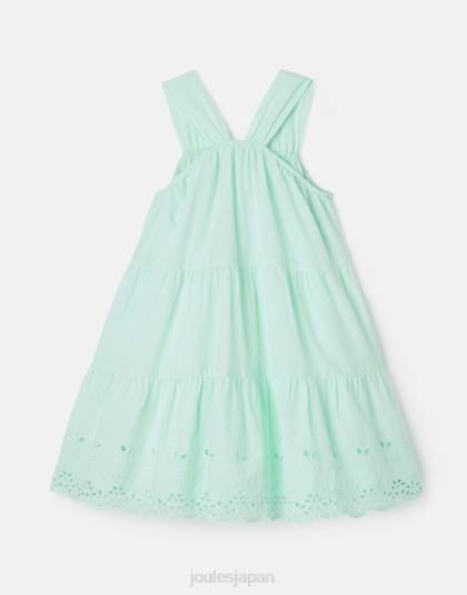 衣服 jp Joules 女の子 キキ ティアード ミディドレス 2-12 歳 青白い 46RH278