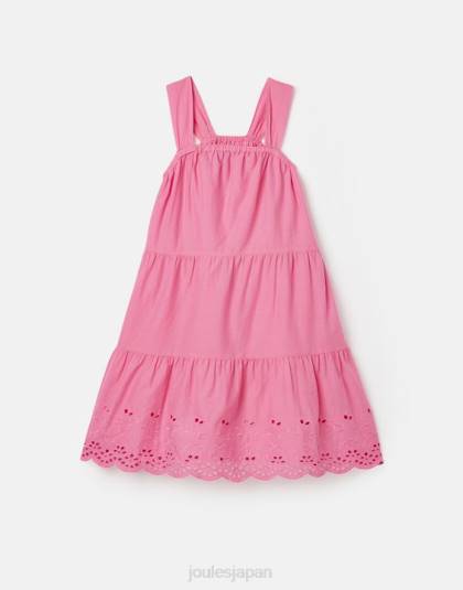 衣服 jp Joules 女の子 キキ ティアード ミディドレス 2-12 歳 オーロラピンク 46RH294