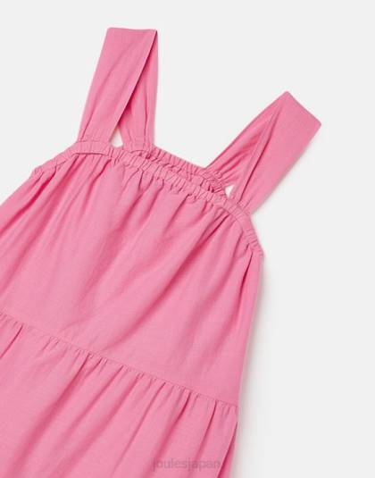 衣服 jp Joules 女の子 キキ ティアード ミディドレス 2-12 歳 オーロラピンク 46RH294