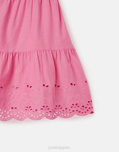 衣服 jp Joules 女の子 キキ ティアード ミディドレス 2-12 歳 オーロラピンク 46RH294