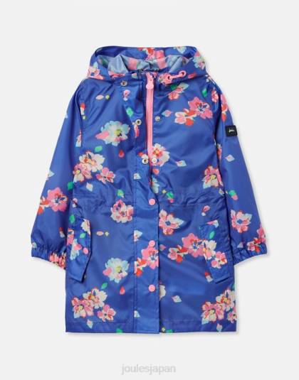 衣服 jp Joules 女の子 ゴライトリー パッカウェイ ジャケット 2-12 年 青い花柄 46RH305