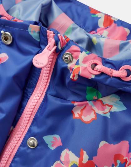 衣服 jp Joules 女の子 ゴライトリー パッカウェイ ジャケット 2-12 年 青い花柄 46RH305