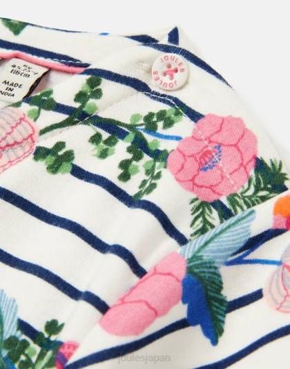 衣服 jp Joules 女の子 ハーバージャージー ブルトンドレス 2-12 歳 フローラルハーバーストライプ 46RH308