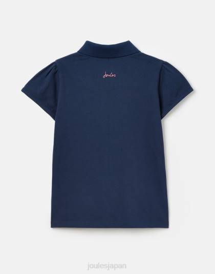 衣服 jp Joules 女の子 モクシー ポロシャツ 2～12 歳 ネイビーユニコーン 46RH315