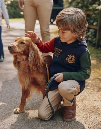 衣服 jp Joules 男の子たち ユニセックス バーリー フード付きスウェットシャツ 2 ～ 12 歳 フランス海軍 46RH316