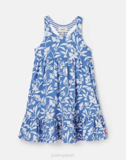 衣服 jp Joules 女の子 ジュノ ティアード ジャージ ドレス 2～12 歳 バタフライブルー 46RH317