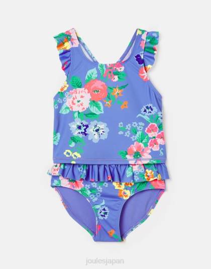 衣服 jp Joules 女の子 ローリエ タンキニ 2～12 歳 青い花柄 46RH319
