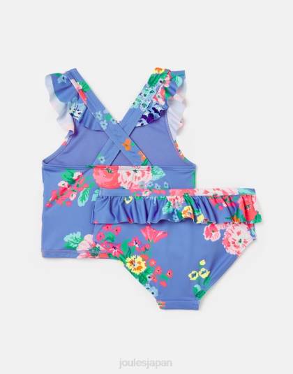 衣服 jp Joules 女の子 ローリエ タンキニ 2～12 歳 青い花柄 46RH319
