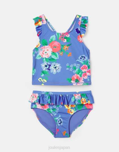 衣服 jp Joules 女の子 ローリエ タンキニ 2～12 歳 青い花柄 46RH319