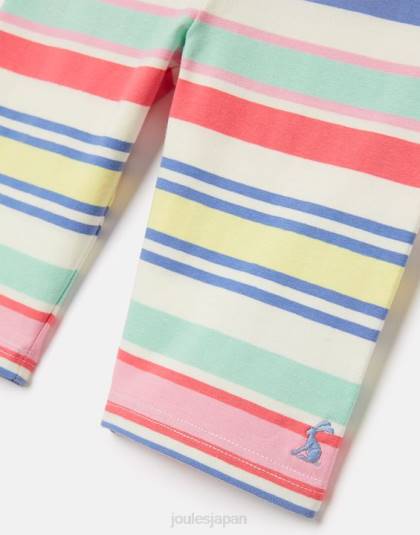 衣服 jp Joules 女の子 側転ジャージ レギンス ショーツ 2 ～ 12 歳 マルチストライプ 46RH322