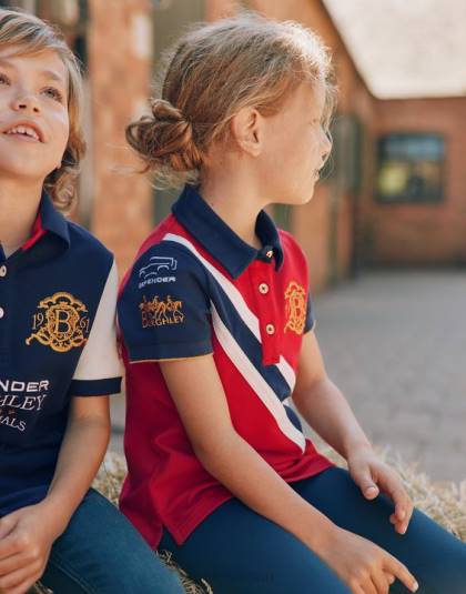 衣服 jp Joules 女の子 バーリー ポロシャツ 2-12 歳 暗赤色 46RH329