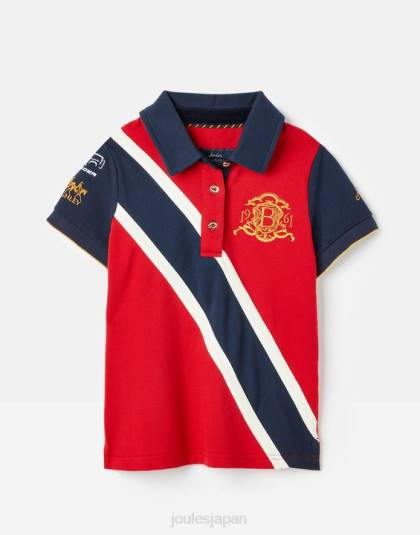 衣服 jp Joules 女の子 バーリー ポロシャツ 2-12 歳 暗赤色 46RH329