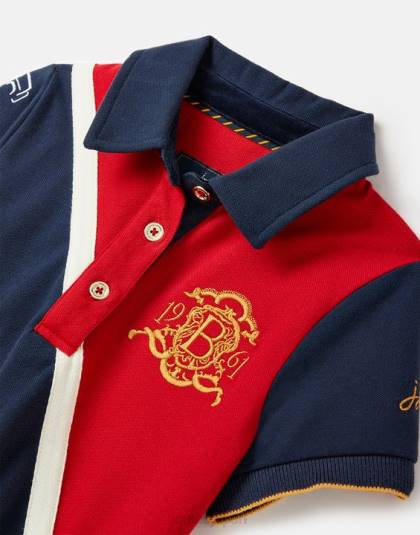 衣服 jp Joules 女の子 バーリー ポロシャツ 2-12 歳 暗赤色 46RH329