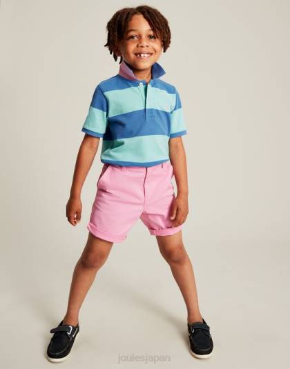 衣服 jp Joules 男の子たち フィルバート ストライプ ポロシャツ 2-12 歳 ブルーストライプ 46RH335