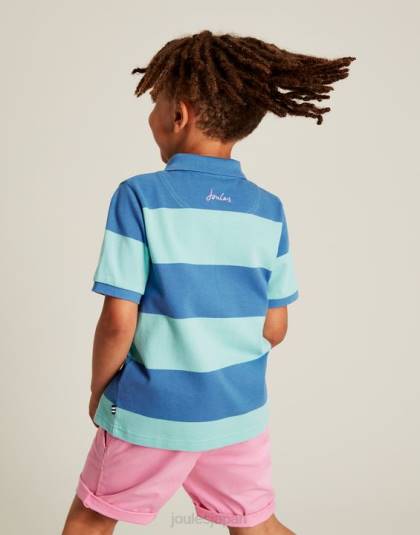 衣服 jp Joules 男の子たち フィルバート ストライプ ポロシャツ 2-12 歳 ブルーストライプ 46RH335